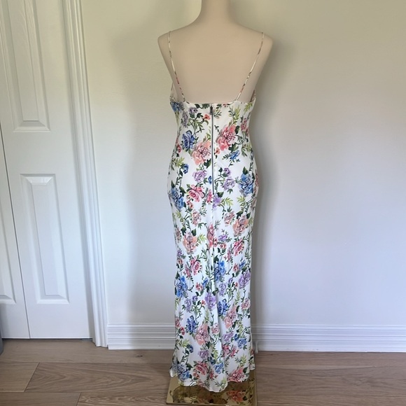 NWT Alice + Olivia Harmony Gardenia Floral Maxi Slip Dress Size 8 - Picture 5 of 9